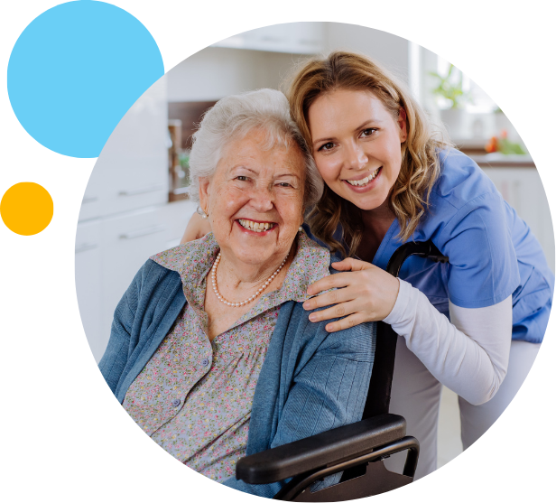 Caregiver starting new role, providing care to elderly patient