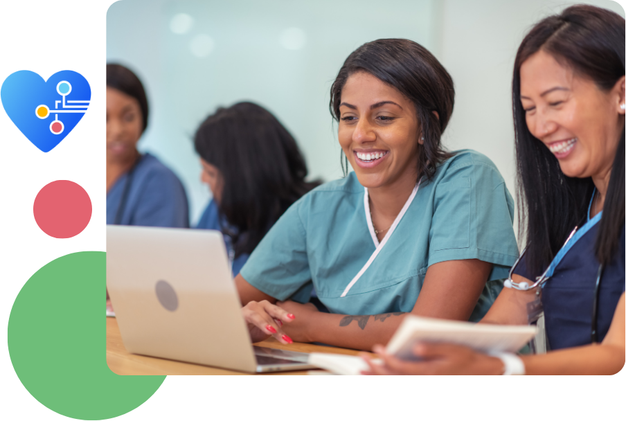 Healthcare professionals collaborating and getting matched through CareCommunity platform